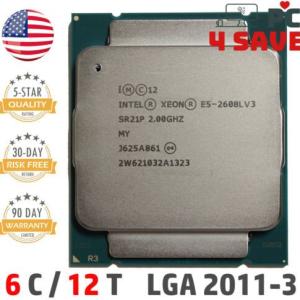 Intel Xeon E5-2608L V3 SR20B SR21P 2.0GHz 15M Six-Core LGA 2011-3 Server CPU 52W