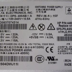 HP 446383-001 Delta DPS-400AB-1 400w Pwr Supply (1U) 2 Fans Fits Cisco WAVE-574