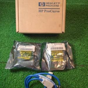 HP Procurve Switch 2424M Gig Stack Kit w/ 2 J4116A Transceivers & 2 Cables