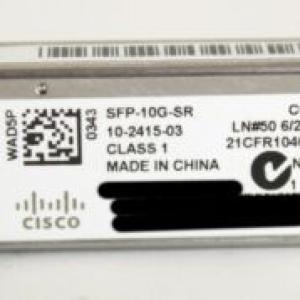 Cisco SFP-10G-SR 10-2415-03 10G 850nm 300m SFP+ Transceiver Module