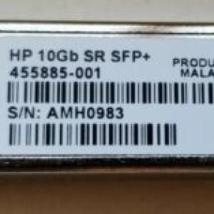 HP 10G SFP+ LC SR Transceiver 455885-001 SPS# 456096-001