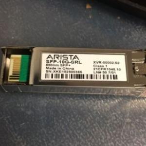 Arista SFP-10G-SRL 10GB 850nm SFP+ Optic Transceiver LC XVR-00002-02