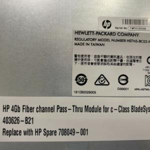 HP 403626-B21 4Gb Fibre Channel Pass-Thru HSTNS-BC03-N w/16 x AJ718A Transceiver