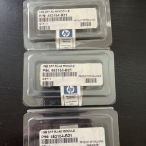 453154-B21 HP 1000Base-T 1GB SFP RJ-45 Transceiver Module QTY 3