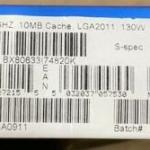 Intel BX80633I74820K SR1AU Core i7-4820K Processor 10M Cache, up to 3.90 GHz NEW