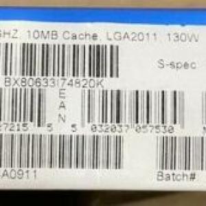 Intel BX80633I74820K SR1AU Core i7-4820K Processor 10M Cache, up to 3.90 GHz NEW