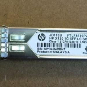 HP JD118B HP X120 FTLF8519P2BNL-HZ 1000BASE-SX 1G SFP LC SX Transceiver
