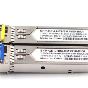 BIDI 1.25G-1550NM/1310NM-3KM-DDM-LC COMPATIBLE CISCO 1PAIR TRANSCEIVER MODULE 10