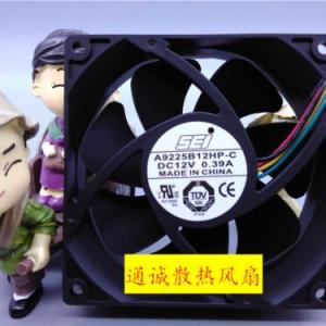 SEI A9225B12HP-C 12V 0.39A 9025 9CM 4-wire server chassis fan